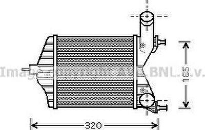 Prasco FTA4280 интеркулер на FIAT PUNTO (188)