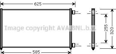 Prasco FTA5256 конденсатор, кондиционер на FIAT PUNTO (188)