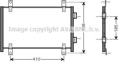Prasco FTA5302 конденсатор, кондиционер на FIAT DUCATO автобус (244, Z_)