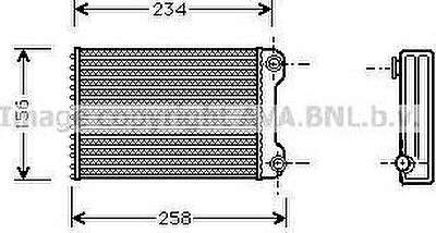 Prasco FTA6242 теплообменник, отопление салона на FIAT PUNTO (188)