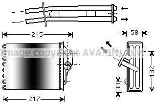 Prasco FTA6304 теплообменник, отопление салона на FIAT PANDA (169)