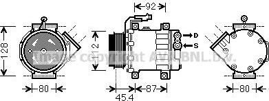 Prasco FTK366 компрессор, кондиционер на FIAT DUCATO c бортовой платформой/ходовая часть (244)