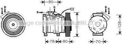 Prasco HDK167 компрессор, кондиционер на HONDA ACCORD VI (CG, CK)