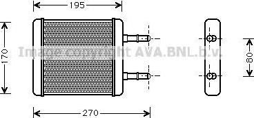 Prasco HY6061 теплообменник, отопление салона на HYUNDAI ACCENT II седан (LC)