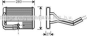 Prasco HY6122 теплообменник, отопление салона на HYUNDAI MATRIX (FC)