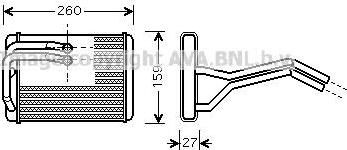 Prasco HY6143 теплообменник, отопление салона на HYUNDAI MATRIX (FC)