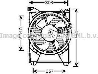 Prasco HY7514 вентилятор, охлаждение двигателя на HYUNDAI SONATA IV (EF)