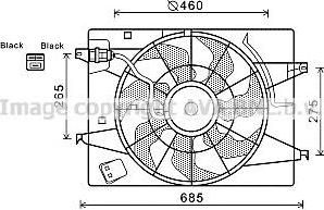 Prasco HY7533 вентилятор, охлаждение двигателя на HYUNDAI TUCSON (JM)