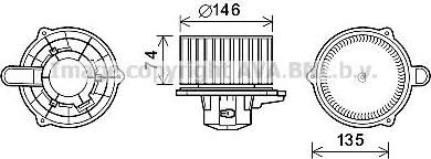 Prasco HY8350 электродвигатель, вентиляция салона на HYUNDAI ACCENT III седан (MC)