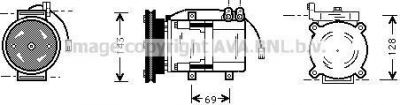 Prasco HYK066 компрессор, кондиционер на HYUNDAI ACCENT I (X-3)