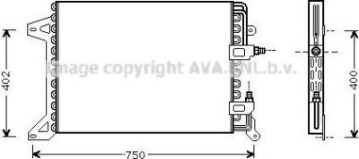 Prasco IV5034 конденсатор, кондиционер на IVECO EuroCargo