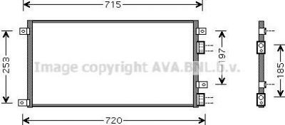 Prasco IVA5058 конденсатор, кондиционер на IVECO DAILY III фургон/универсал