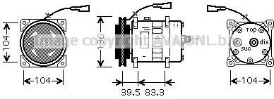 Prasco IVAK093 компрессор, кондиционер на IVECO EuroTech MH