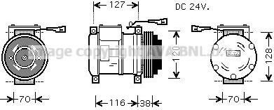 Prasco IVK073 компрессор, кондиционер на IVECO EuroTech MH