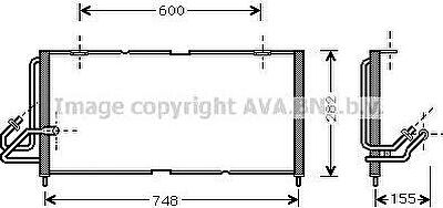 Prasco JE5028 конденсатор, кондиционер на JEEP CHEROKEE (XJ)