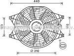 Prasco KA7537 вентилятор, охлаждение двигателя на KIA SORENTO I (JC)