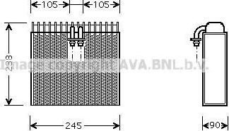 Prasco LCV007 испаритель, кондиционер на LANCIA LYBRA SW (839BX)