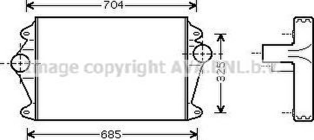 Prasco MN4036 интеркулер на MAN M 90