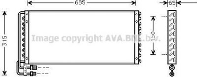 Prasco MN5010 конденсатор, кондиционер на MAN F 90