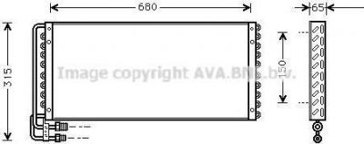 Prasco MN5012 конденсатор, кондиционер на MAN F 90