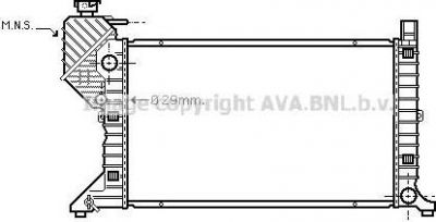Prasco MS2300 радиатор, охлаждение двигателя на MERCEDES-BENZ SPRINTER 4-t фургон (904)