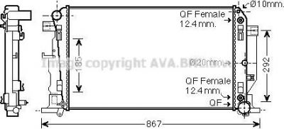 Prasco MS2445 радиатор, охлаждение двигателя на MERCEDES-BENZ SPRINTER 4,6-t фургон (906)