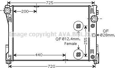 Prasco MS2452 радиатор, охлаждение двигателя на MERCEDES-BENZ C-CLASS (W204)