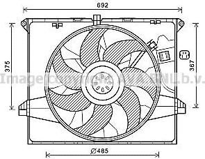 Prasco MS7671 вентилятор, охлаждение двигателя на MERCEDES-BENZ R-CLASS (W251, V251)