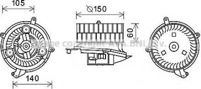 Prasco MS8623 электродвигатель, вентиляция салона на MERCEDES-BENZ C-CLASS (W202)