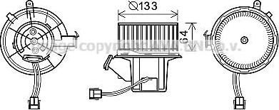 Prasco MS8630 электродвигатель, вентиляция салона на MERCEDES-BENZ E-CLASS купе (C207)