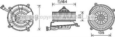 Prasco MS8651 электродвигатель, вентиляция салона на MERCEDES-BENZ CLS (C219)