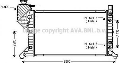 Prasco MSA2343 радиатор, охлаждение двигателя на MERCEDES-BENZ SPRINTER 4-t фургон (904)