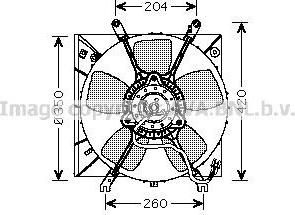 Prasco MT7506 вентилятор, охлаждение двигателя на MITSUBISHI GALANT V седан (E5_A, E7_A, E8_A)