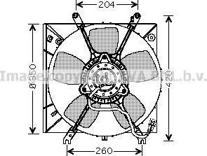 Prasco MT7507 вентилятор, охлаждение двигателя на MITSUBISHI GALANT V седан (E5_A, E7_A, E8_A)
