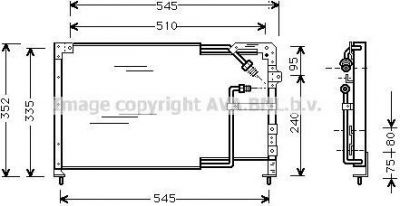 Prasco MZ5103 конденсатор, кондиционер на MAZDA 323 S IV (BG)
