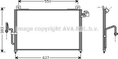 Prasco MZ5159 конденсатор, кондиционер на MAZDA PREMACY (CP)
