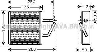 Prasco MZ6194 теплообменник, отопление салона на MAZDA 323 F V (BA)