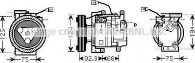 Prasco MZK219 компрессор, кондиционер на MAZDA 6 (GG)