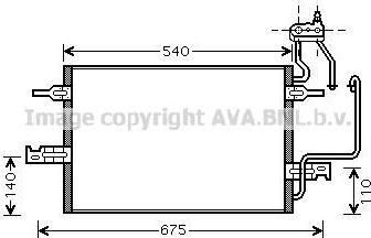 Prasco OL5349 конденсатор, кондиционер на OPEL MERIVA