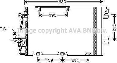 Prasco OL5367D конденсатор, кондиционер на OPEL ASTRA H (L48)