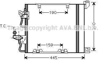 Prasco OL5368D конденсатор, кондиционер на OPEL ASTRA H (L48)