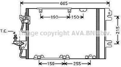 Prasco OL5384D конденсатор, кондиционер на OPEL ASTRA H универсал (L35)