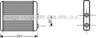 Prasco OL6259 теплообменник, отопление салона на OPEL ASTRA H универсал (L35)