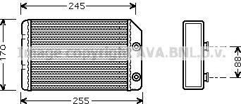 Prasco OL6315 теплообменник, отопление салона на OPEL VECTRA B (36_)