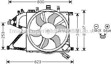 Prasco OL7506 вентилятор, охлаждение двигателя на OPEL CORSA C фургон (F08, W5L)