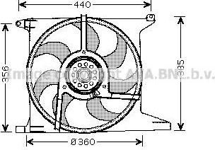 Prasco OL7512 вентилятор, охлаждение двигателя на OPEL VECTRA A (86_, 87_)
