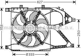 Prasco OL7519 вентилятор, охлаждение двигателя на OPEL CORSA C фургон (F08, W5L)