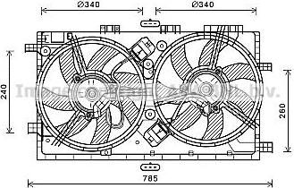 Prasco OL7641 вентилятор, охлаждение двигателя на OPEL INSIGNIA