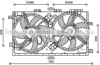 Prasco OL7658 вентилятор, охлаждение двигателя на OPEL INSIGNIA