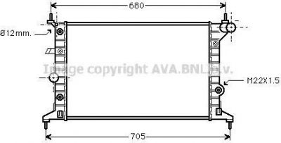 Prasco OLA2219 радиатор, охлаждение двигателя на OPEL VECTRA B (36_)